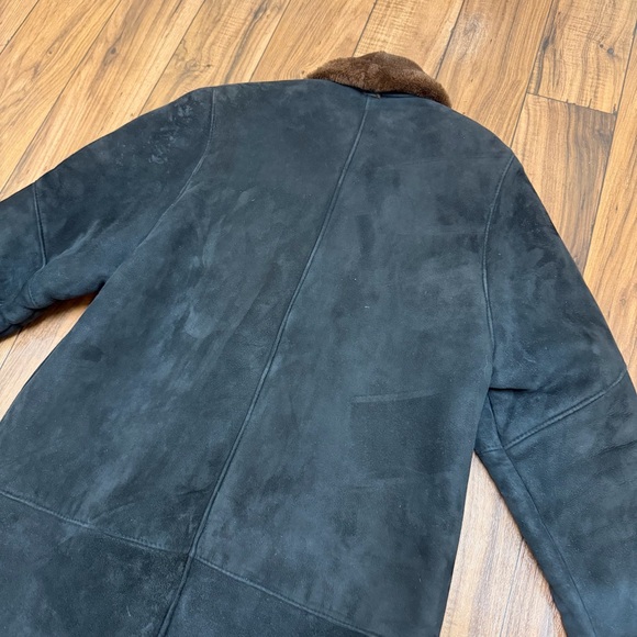 Vtg Clifford Michael Sheepskin Long Rancher Coat Oversized Canadian Adult Medium - Picture 15 of 15